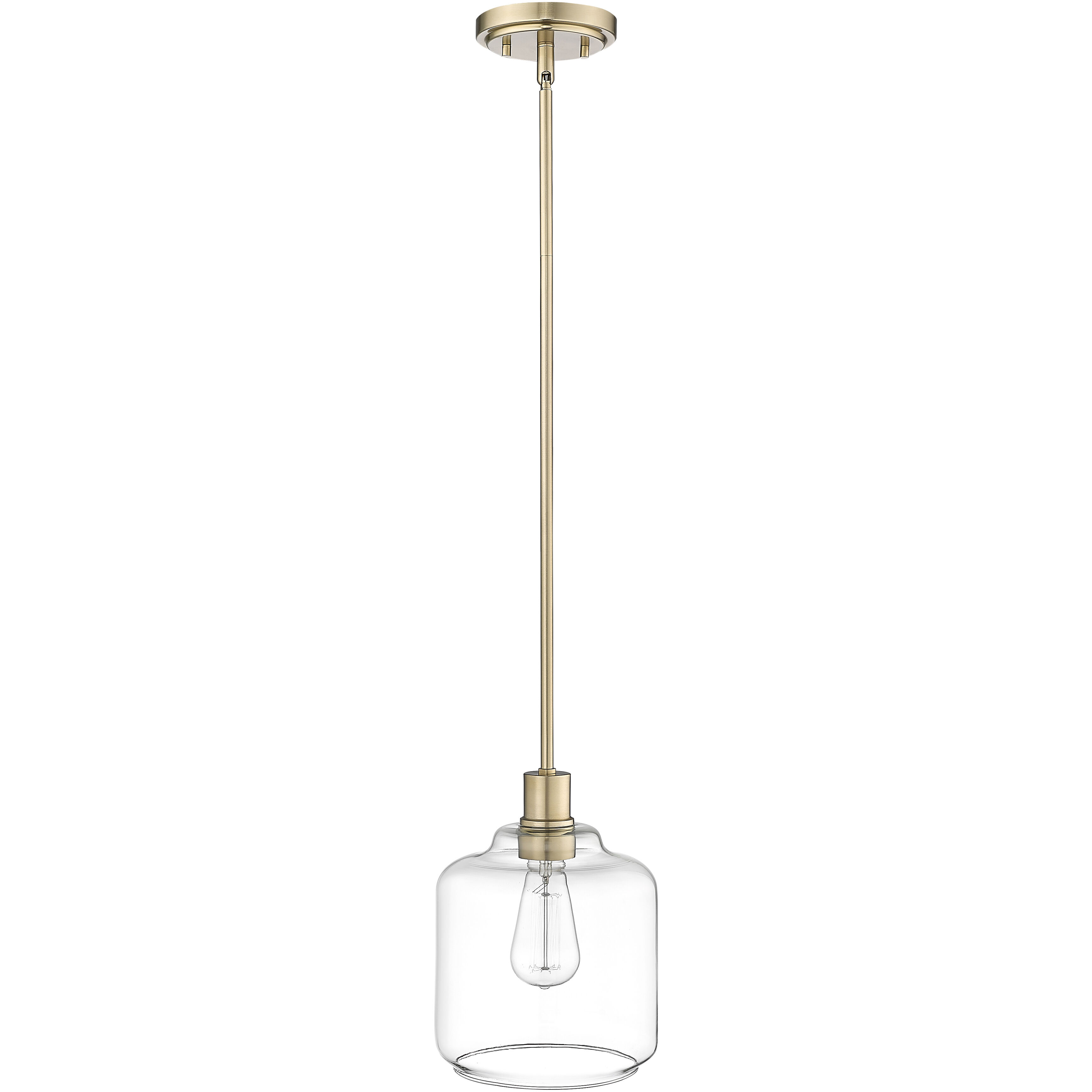Asheville 1 Light 8 inch Modern Gold Mini Pendant Ceiling Light